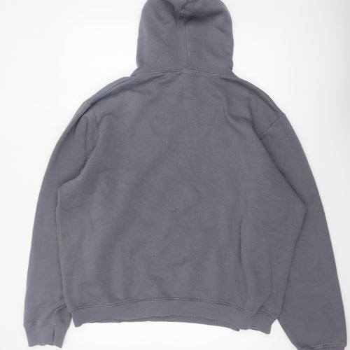 PrettyLittleThing Men's Grey Pullover Hoodie XL Fleece Cotton Blend