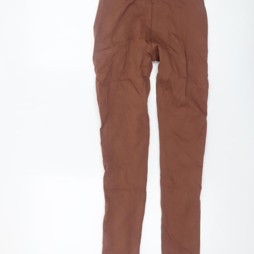 Guess Marciano Women’s Brown Leather Skinny Trousers Size 12