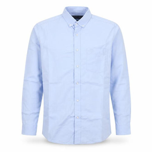 Paul Costelloe Living Men's Blue Regular Fit Long Sleeve Dress Shirt M
