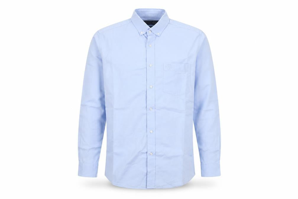 Paul Costelloe Living Men's Blue Regular Fit Long Sleeve Dress Shirt M