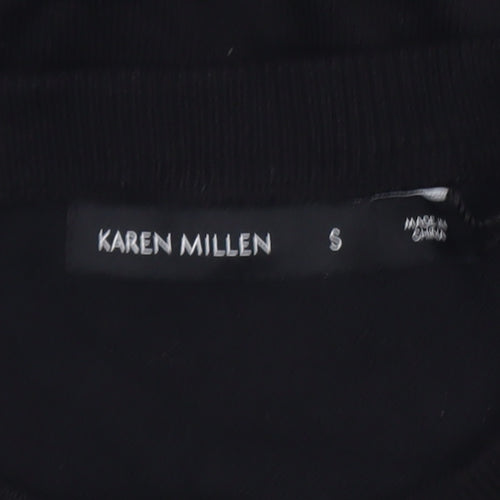 Karen Millen Women's Black Crochet Long Sleeve Cardigan Size S