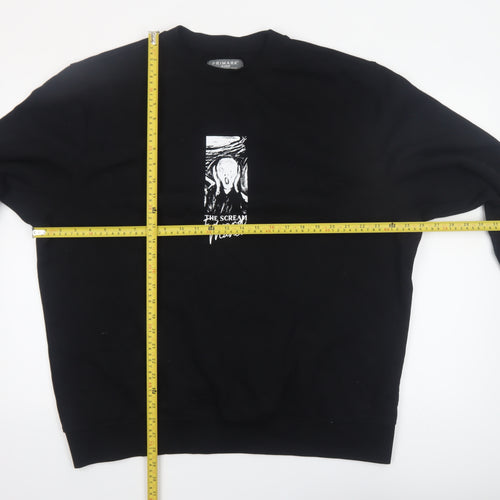 Primark Men's Black XL The Scream Edvard Munch Graphic Pullover Sweatshirt