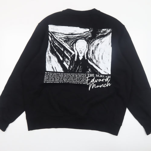 Primark Men's Black XL The Scream Edvard Munch Graphic Pullover Sweatshirt