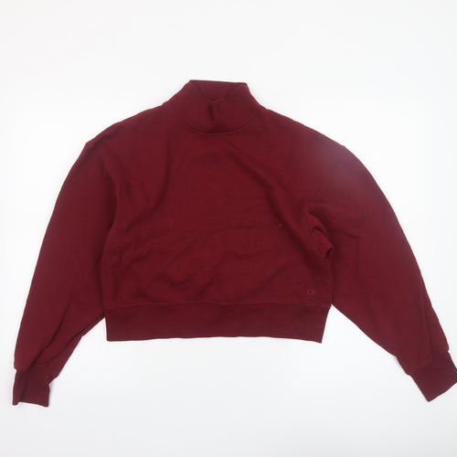 Marks and Spencer Women's Burgundy Mock Neck Pullover Sweatshirt Size 10