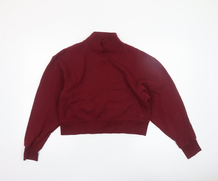 Marks and Spencer Women's Burgundy Mock Neck Pullover Sweatshirt Size 10