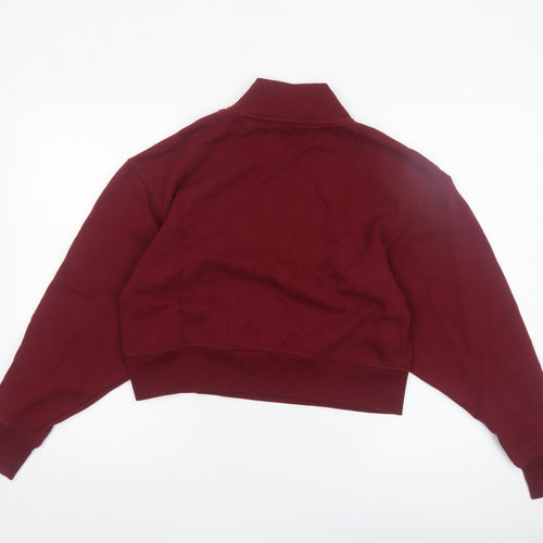 Marks and Spencer Women's Burgundy Mock Neck Pullover Sweatshirt Size 10