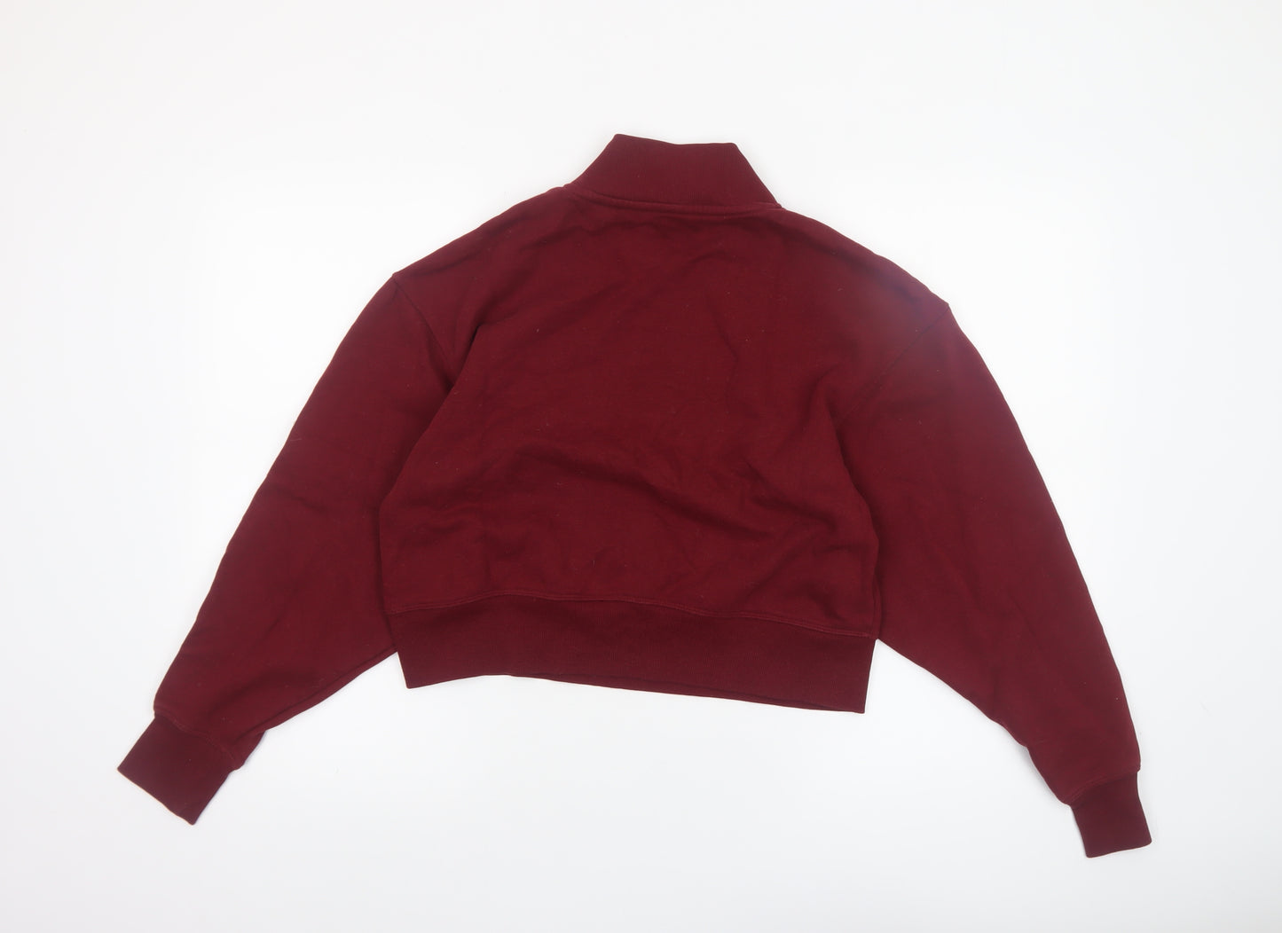 Marks and Spencer Women's Burgundy Mock Neck Pullover Sweatshirt Size 10