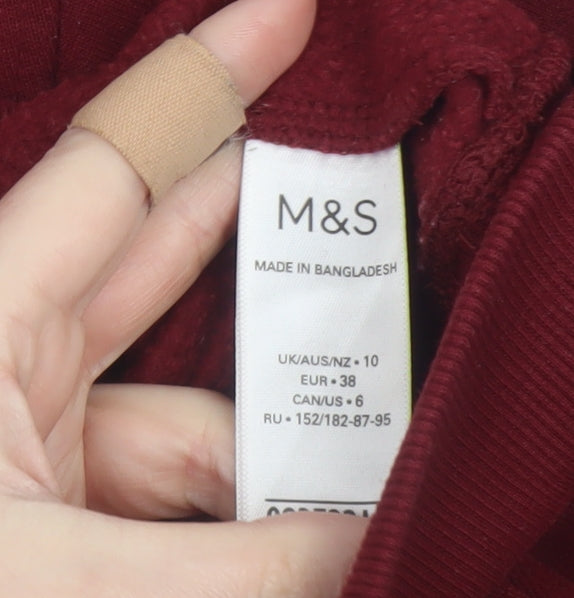 Marks and Spencer Women's Burgundy Mock Neck Pullover Sweatshirt Size 10