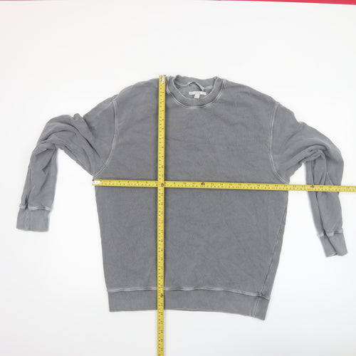 COS Men's Grey Relaxed Fit Long Sleeve Cotton Sweatshirt S
