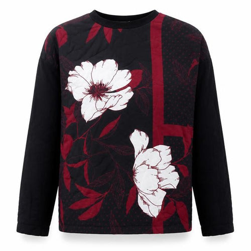 Debenhams Women’s Black Floral Pullover Jumper Size 10 Long Sleeve