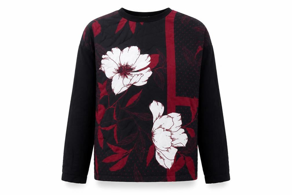 Debenhams Women’s Black Floral Pullover Jumper Size 10 Long Sleeve