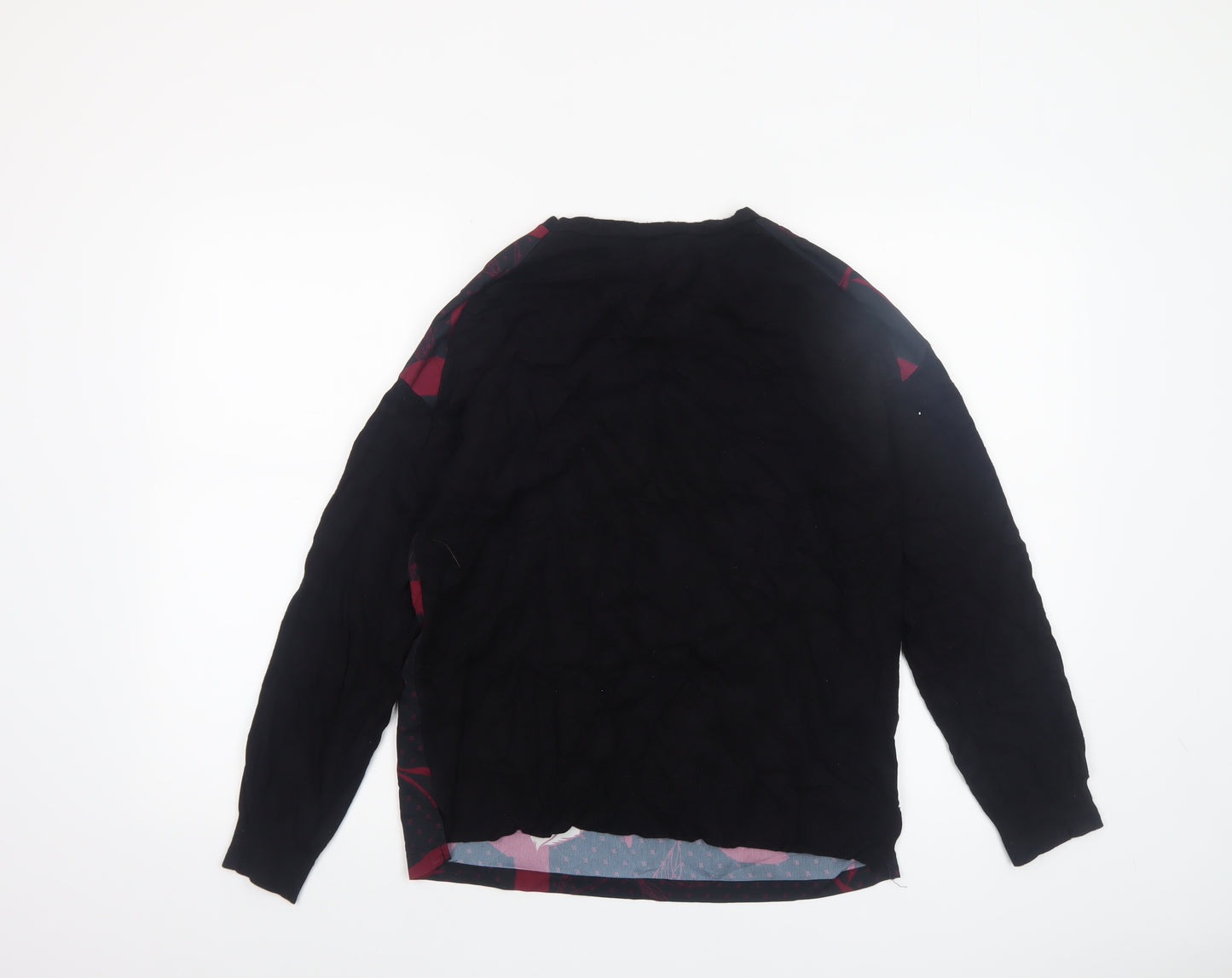 Debenhams Women’s Black Floral Pullover Jumper Size 10 Long Sleeve