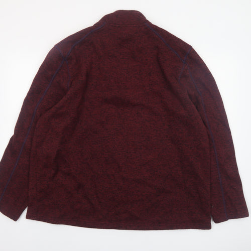 Mountain Warehouse Men's Red 1/4 Zip Fleece Sweatshirt Size L