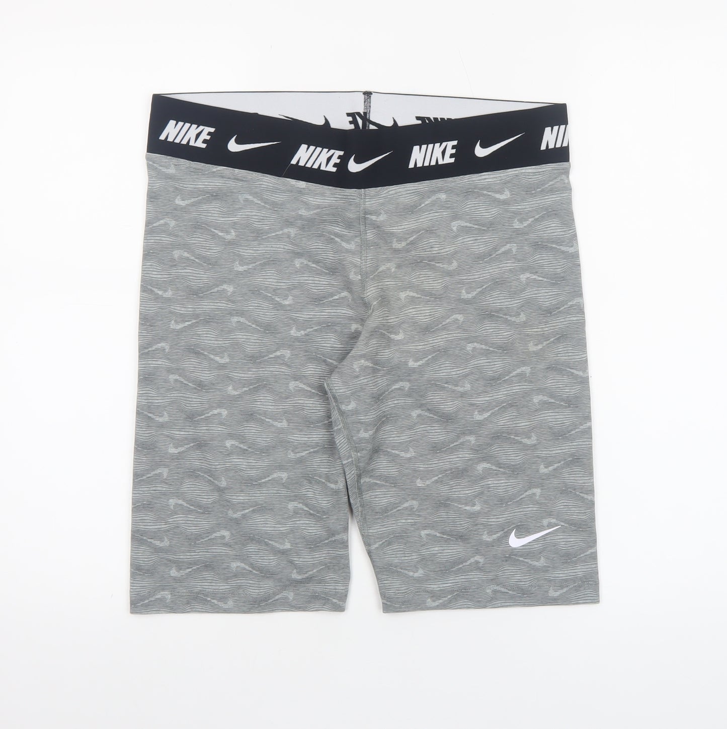 Nike Womens Grey Tight Fit Biker Shorts XL Cotton Blend Activewear
