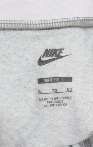 Nike Womens Grey Tight Fit Biker Shorts XL Cotton Blend Activewear