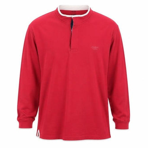 Cotton Traders Men's Red 3XL Long Sleeve Collared Casual Shirt