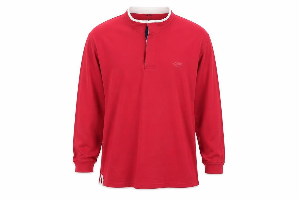 Cotton Traders Men's Red 3XL Long Sleeve Collared Casual Shirt