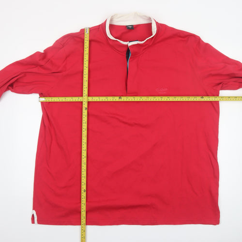 Cotton Traders Men's Red 3XL Long Sleeve Collared Casual Shirt