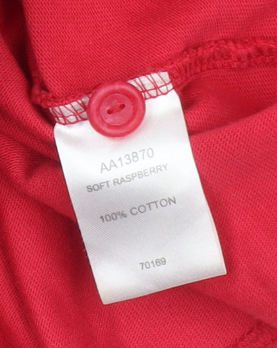 Cotton Traders Men's Red 3XL Long Sleeve Collared Casual Shirt