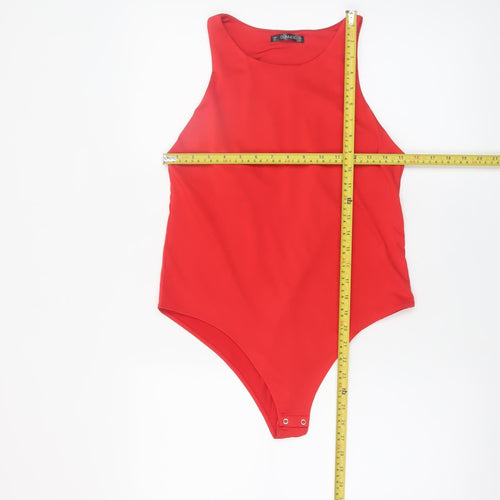 Dunnes Women Red Bodysuit Medium Sleeveless Scoop Neck Stretch