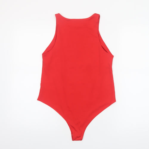 Dunnes Women Red Bodysuit Medium Sleeveless Scoop Neck Stretch