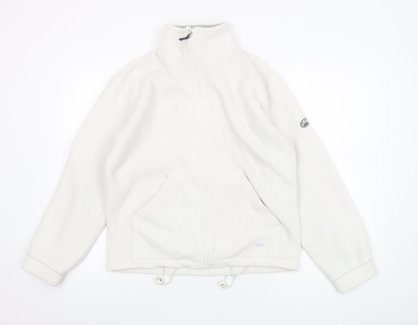 Trespass Womens White Fleece Jacket Size S Full Zip Outdoor Warm Layer