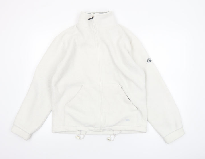 Trespass Womens White Fleece Jacket Size S Full Zip Outdoor Warm Layer