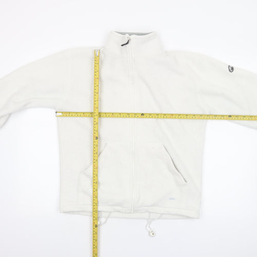 Trespass Womens White Fleece Jacket Size S Full Zip Outdoor Warm Layer