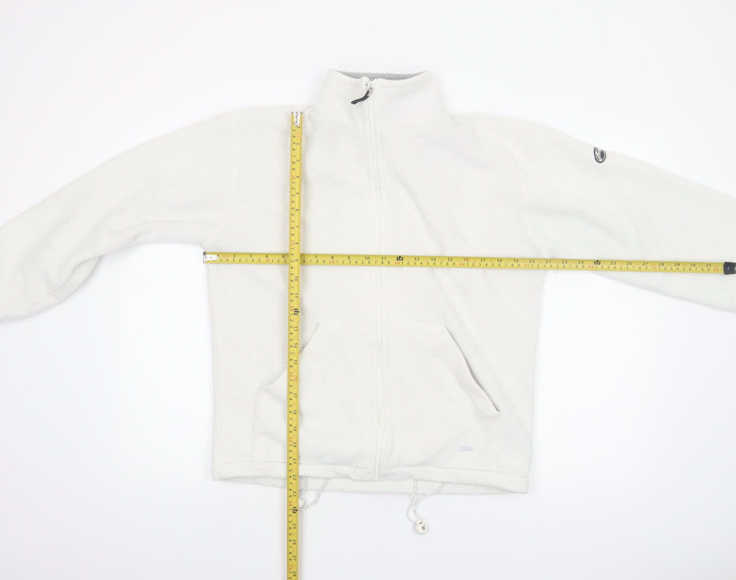 Trespass Womens White Fleece Jacket Size S Full Zip Outdoor Warm Layer