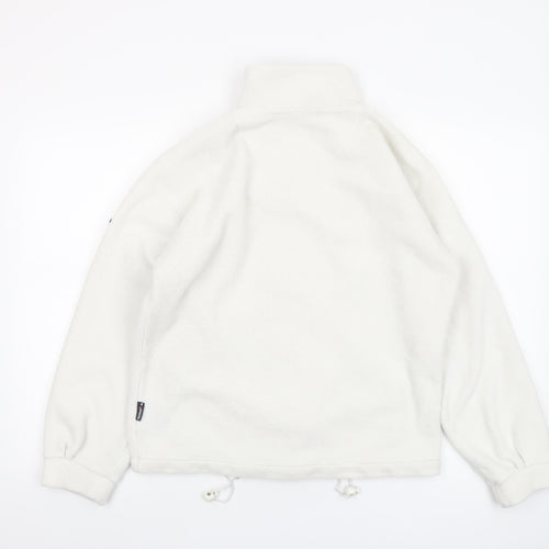 Trespass Womens White Fleece Jacket Size S Full Zip Outdoor Warm Layer