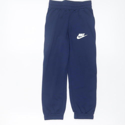 Nike Boys Blue Jogger Trousers 4-5 Years Elastic Waist Sports Pants