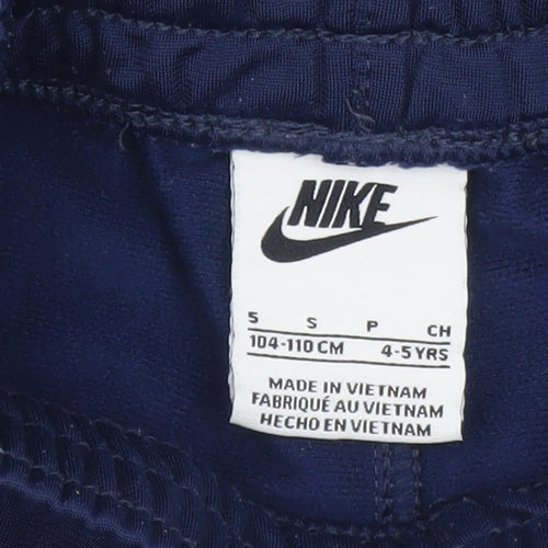 Nike Boys Blue Jogger Trousers 4-5 Years Elastic Waist Sports Pants