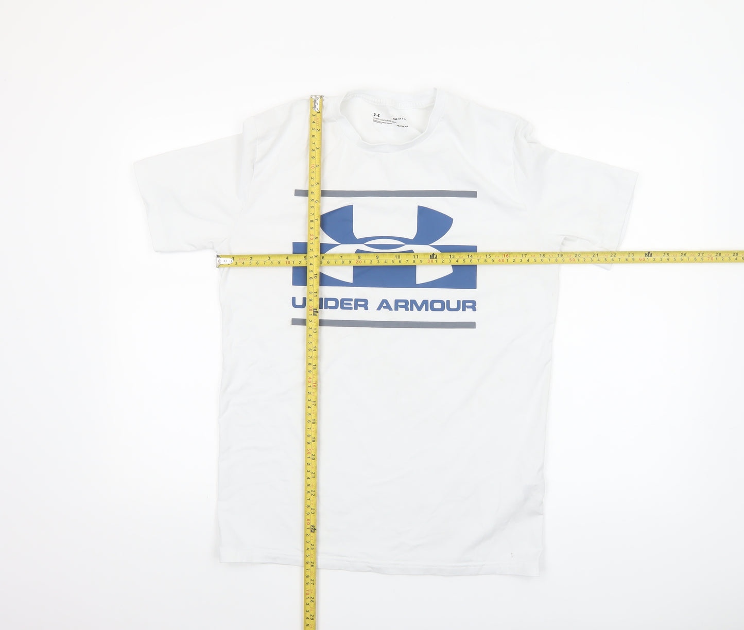 Under Armour Men’s White Short Sleeve HeatGear Sport T-Shirt Size S Relaxed Fit