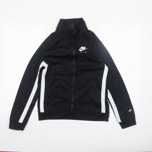Nike Boys Black Track Jacket L 147-158cm Full Zip Activewear Top