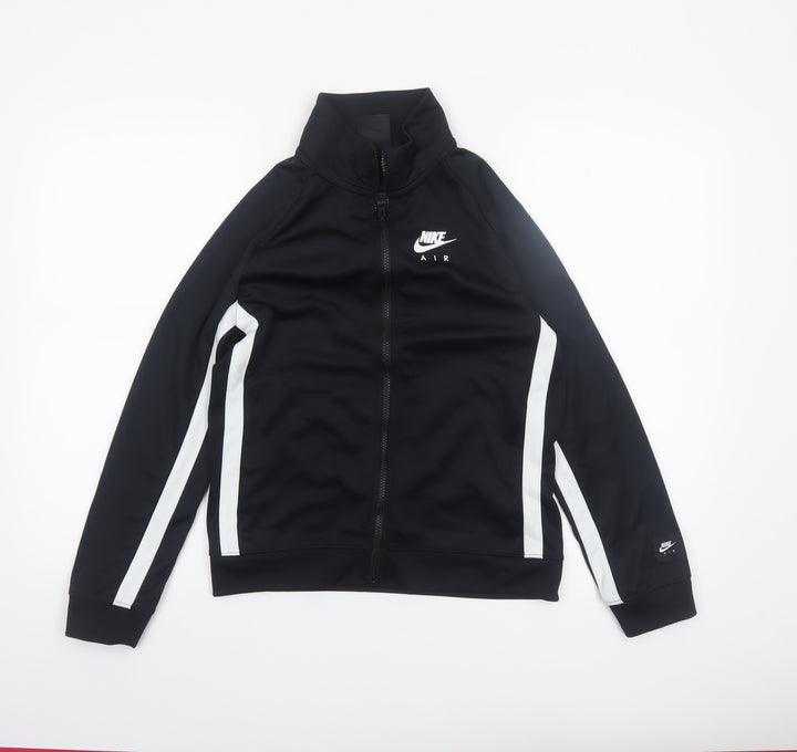 Nike Boys Black Track Jacket L 147-158cm Full Zip Activewear Top