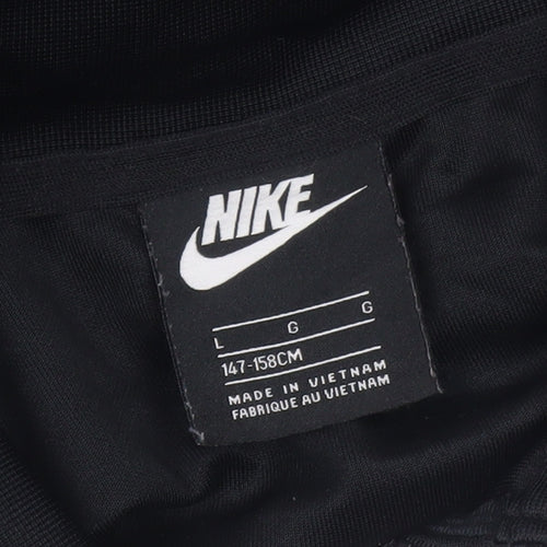 Nike Boys Black Track Jacket L 147-158cm Full Zip Activewear Top