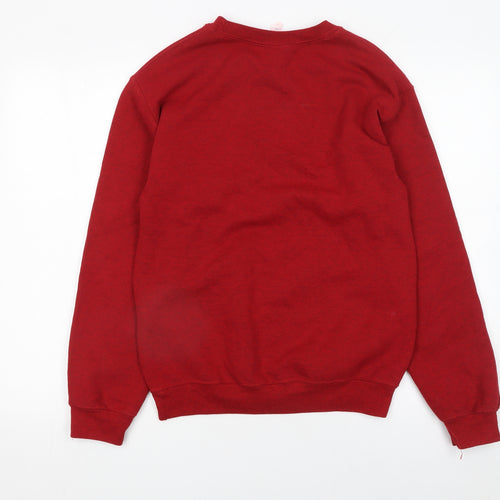 Gildan Heavy Blend Red Crew Neck Women's Sweatshirt Size S