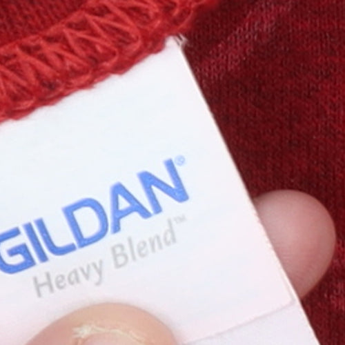 Gildan Heavy Blend Red Crew Neck Women's Sweatshirt Size S