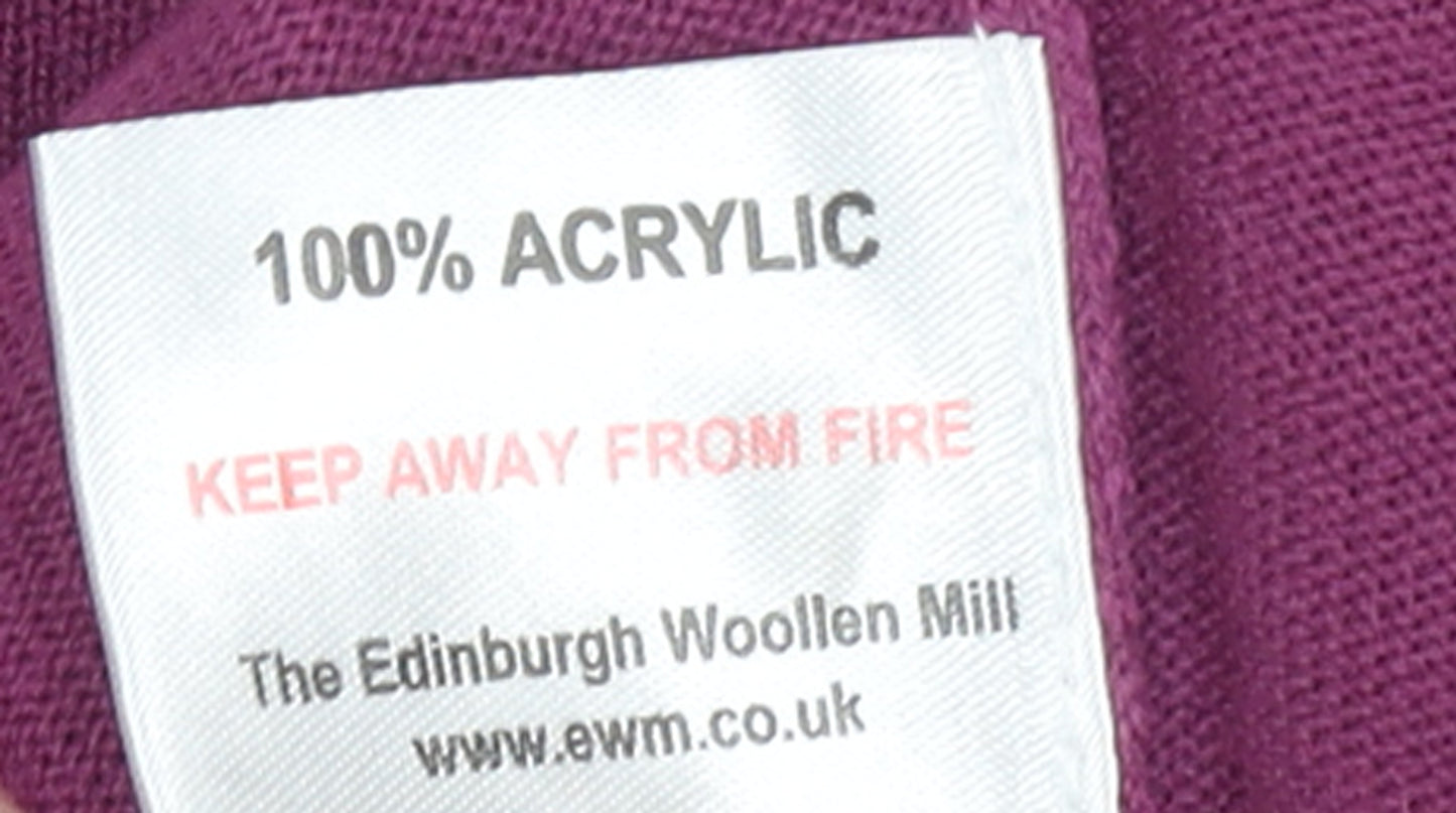 James Pringle Men’s Purple 2XL V-Neck Acrylic Pullover Jumper