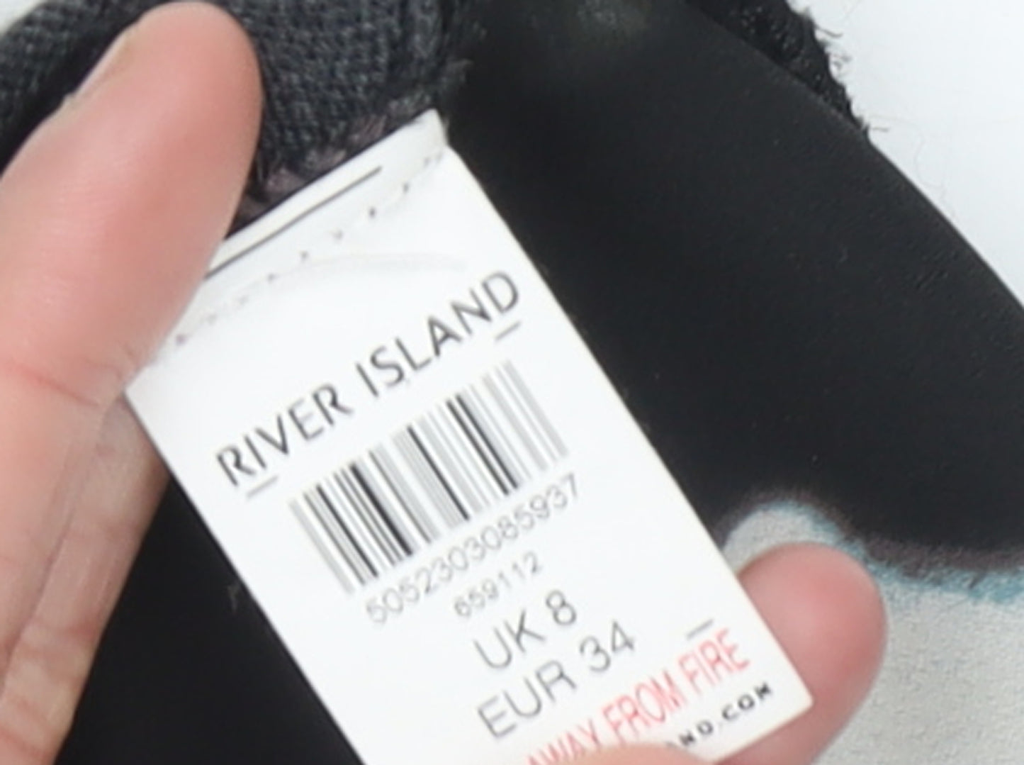 River Island Women Grey Floral Back Pullover Jumper Size 8