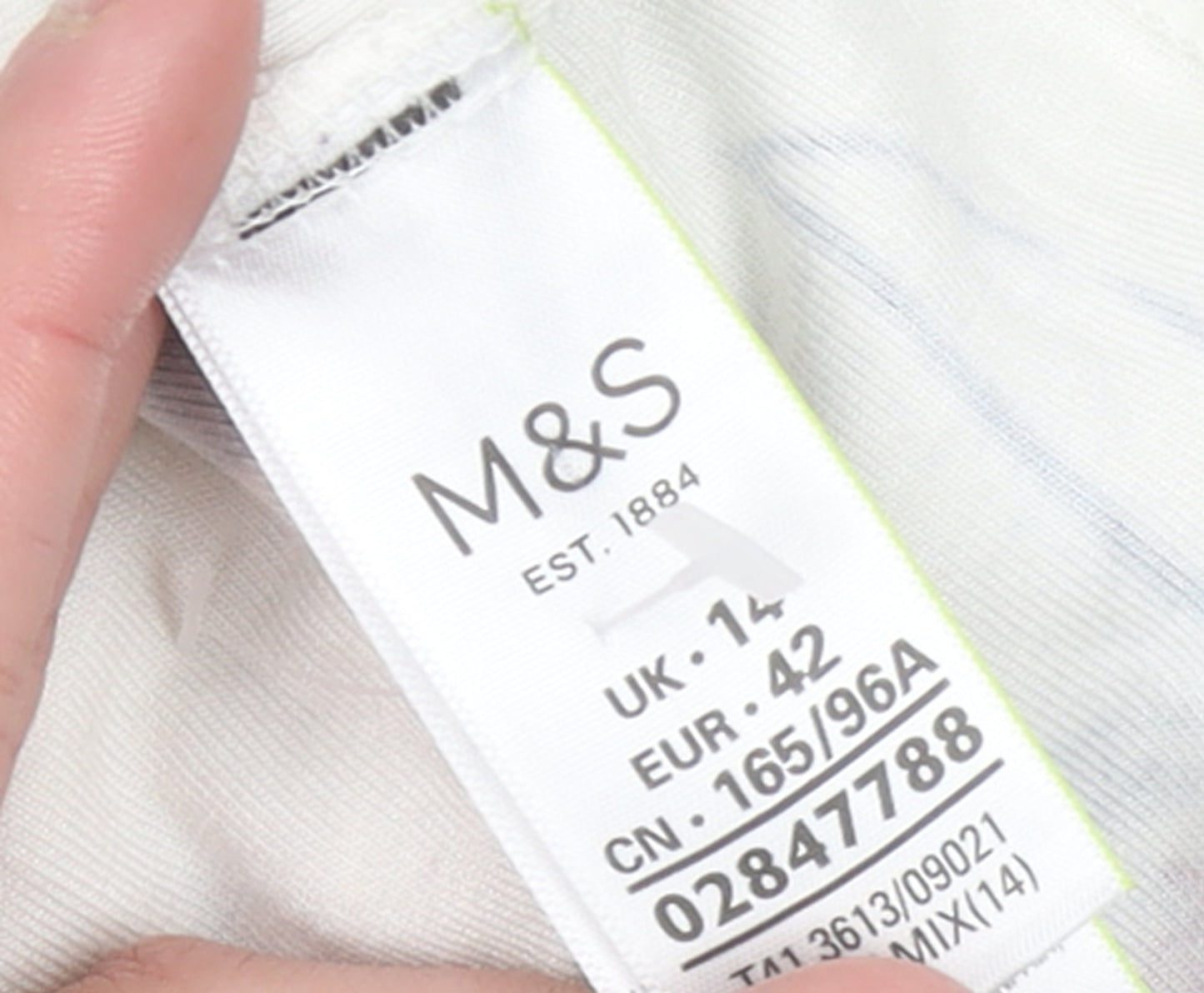 Marks and Spencer Women's Multicoloured Floral Long Sleeve Jersey T-Shirt Size 14