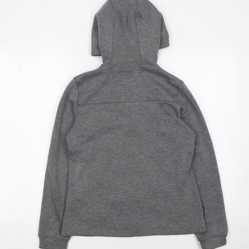 DLX Athletic Womens Grey Full Zip Hoodie XXS Polyester Blend