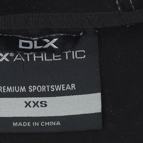 DLX Athletic Womens Grey Full Zip Hoodie XXS Polyester Blend