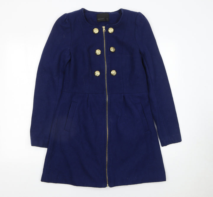 Vero Moda Women's Blue Wool Blend Military Coat XS
