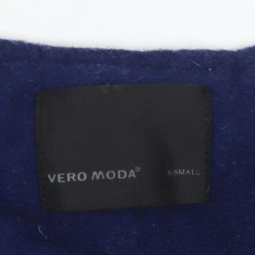 Vero Moda Women's Blue Wool Blend Military Coat XS