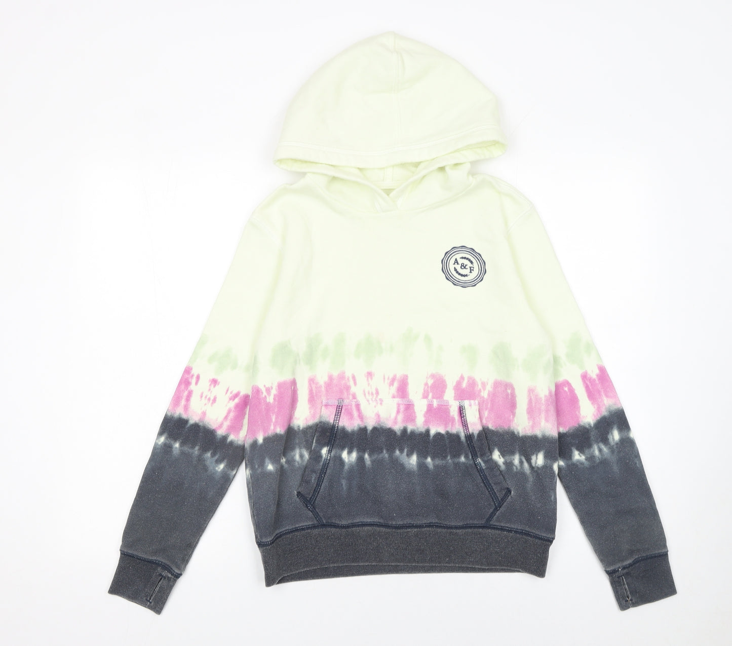 Abercrombie Kids Girls Multicoloured Tie-Dye Pullover Hoodie 13-14 Years