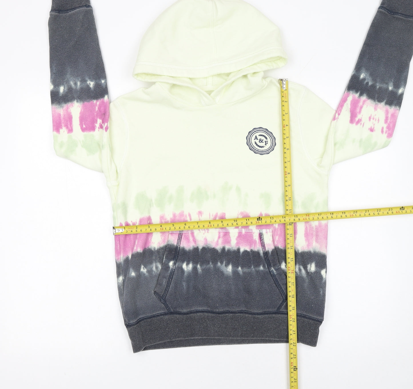 Abercrombie Kids Girls Multicoloured Tie-Dye Pullover Hoodie 13-14 Years