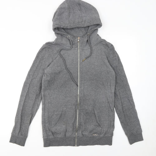 Cluivin Women’s Grey Full Zip Hoodie Size S Cotton Blend Casual