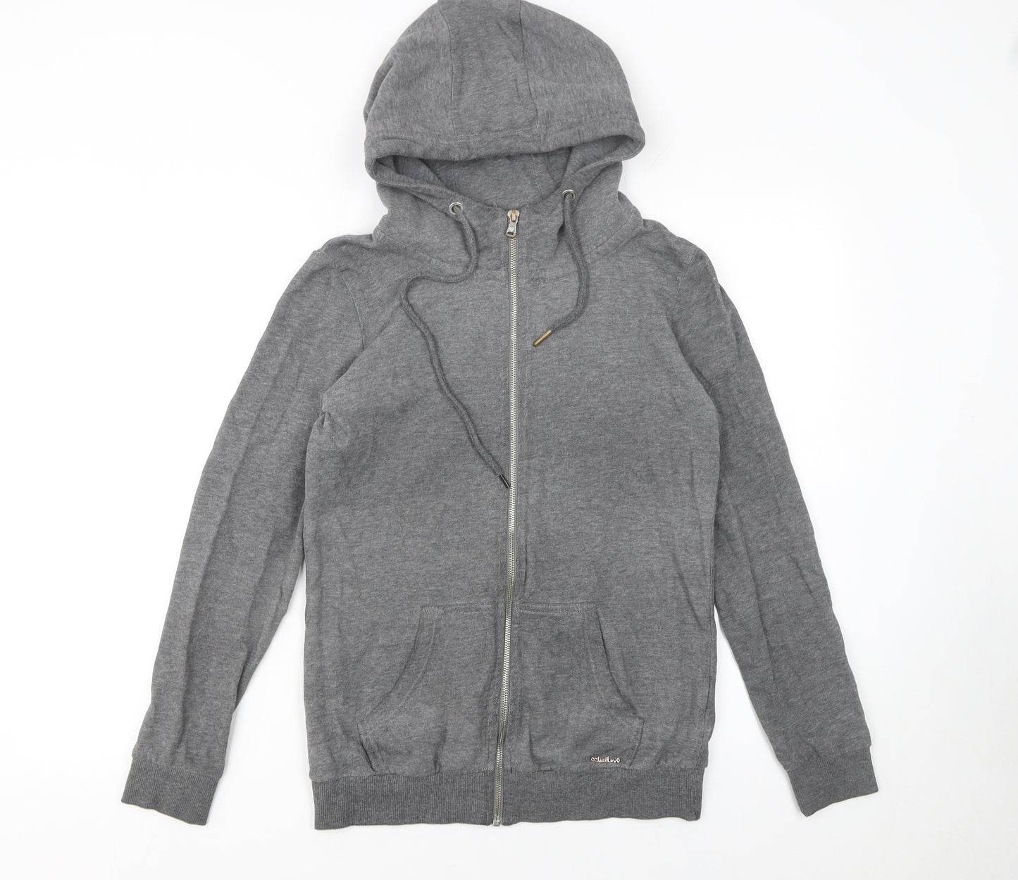 Cluivin Women’s Grey Full Zip Hoodie Size S Cotton Blend Casual