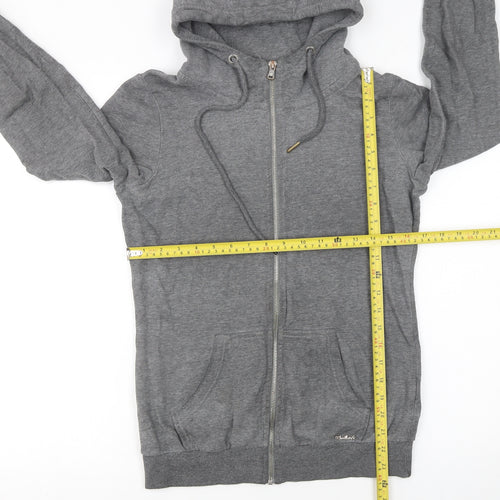 Cluivin Women’s Grey Full Zip Hoodie Size S Cotton Blend Casual